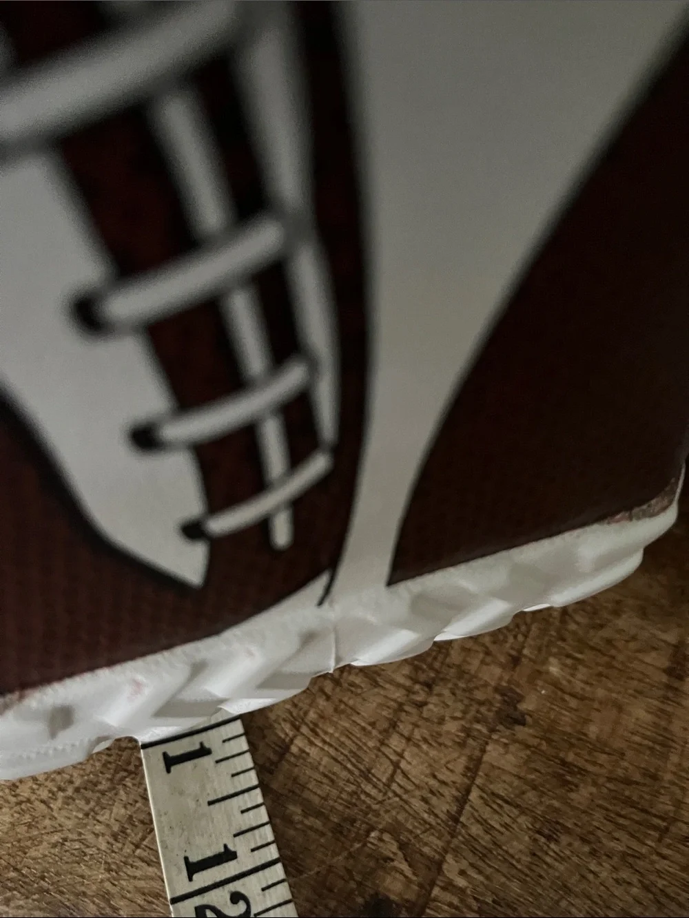 Bogg bagsSporty White & Brown Football Print Tote Bag